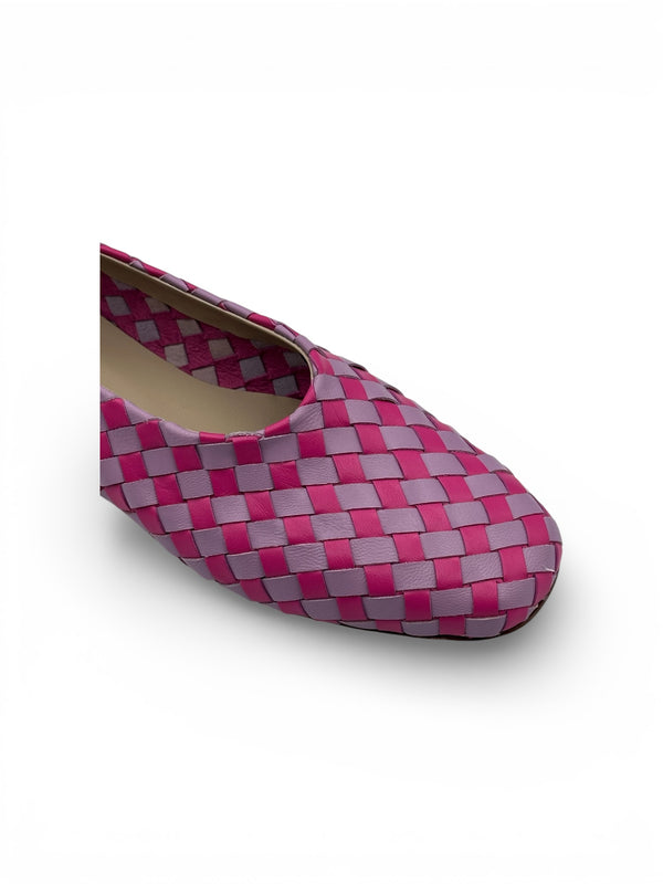 GIO' in nappa intrecciata pink e glicine- New Collection