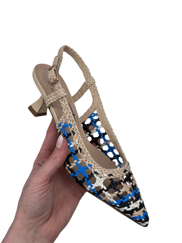 ALLEGRA 2.0 in nappa intrecciata BLU NERO CREMA- New Collection