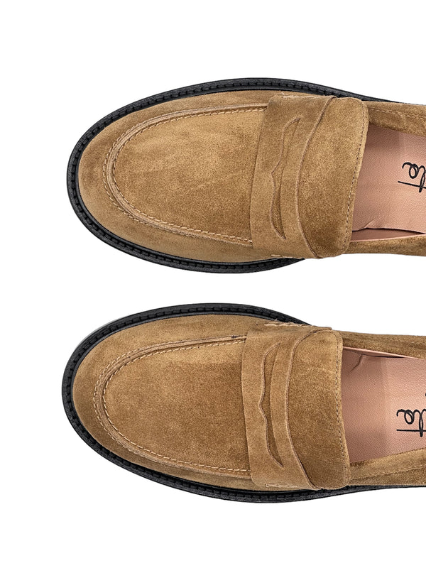 ANDREA mocassino in camoscio sigaro - New Collection