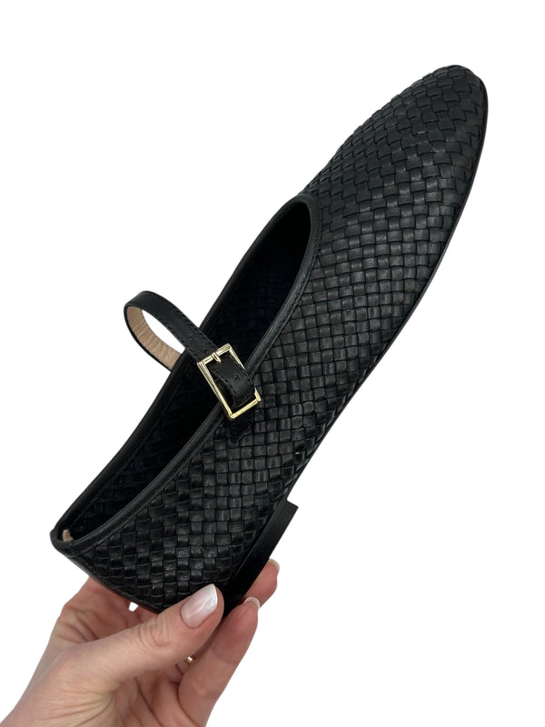 GIO' in nappa intrecciata nera - New Collection