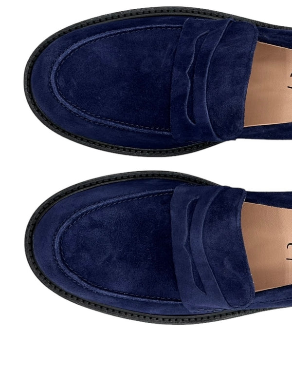 ANDREA mocassino in camoscio inchiostro blu - New Collection