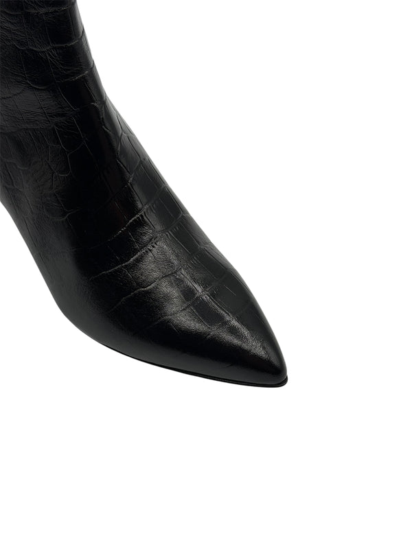 ARISA stivaletto in stampa cocco sfumata nera con tacchetto - BEST SELLER NEW COLLECTION