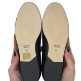 ALDA matelassè Nera con punta in vernice Bianca