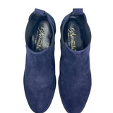 ARIA stivale tronchetto basso in camoscio blu abisso