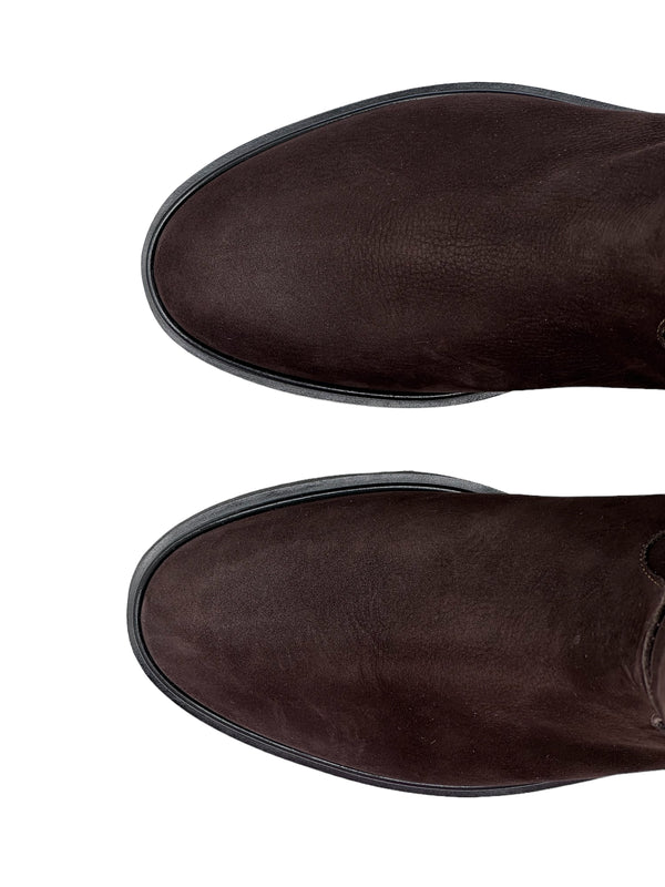 ALEXANDRA stivale alto con zip in nappa longbeach marrone e suola extralight  - BEST SELLER