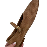 GIO' in nappa in camoscio intrecciata tan - New Collection