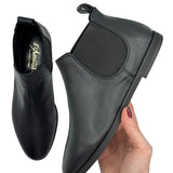 ARIA stivale tronchetto basso in nappa nera