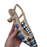 ALLEGRA 2.0 in nappa intrecciata BLU NERO CREMA- New Collection