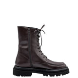 ALEXIA anfibio in nappa testa di moro con lacci, zip e suola extralight  - BEST SELLER