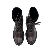 ALEXIA anfibio in nappa testa di moro con lacci, zip e suola extralight  - BEST SELLER