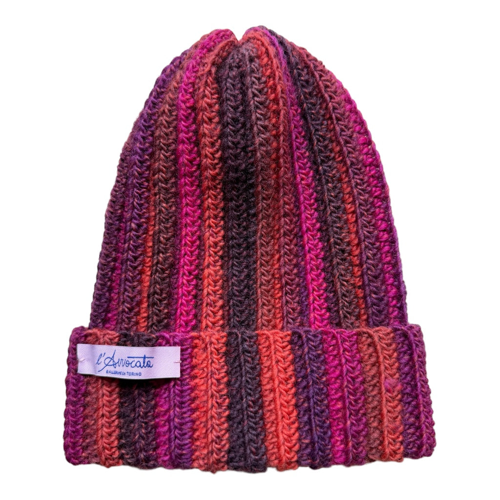 BERRETTO a righe verticali (coccio, fuxia, amarone, viola..)