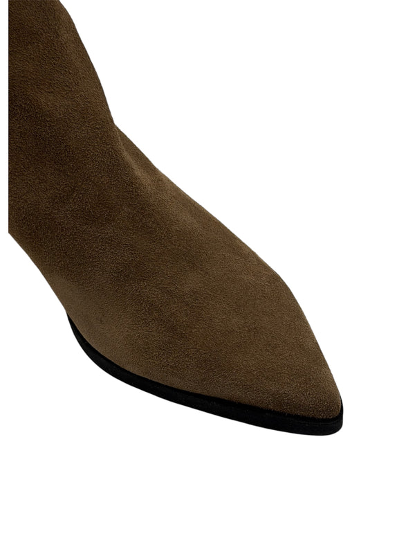ANITA stivaletto in velour brown con tacco - BEST SELLER NEW COLLECTION