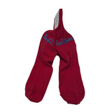 Calzini ROSSO con ricamo a mano turchese "Bacetti bellezze"