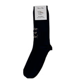 Calzini NERI con ricamo a mano CHAMPAGNE "Arriverai ovunque, passo dopo passo"