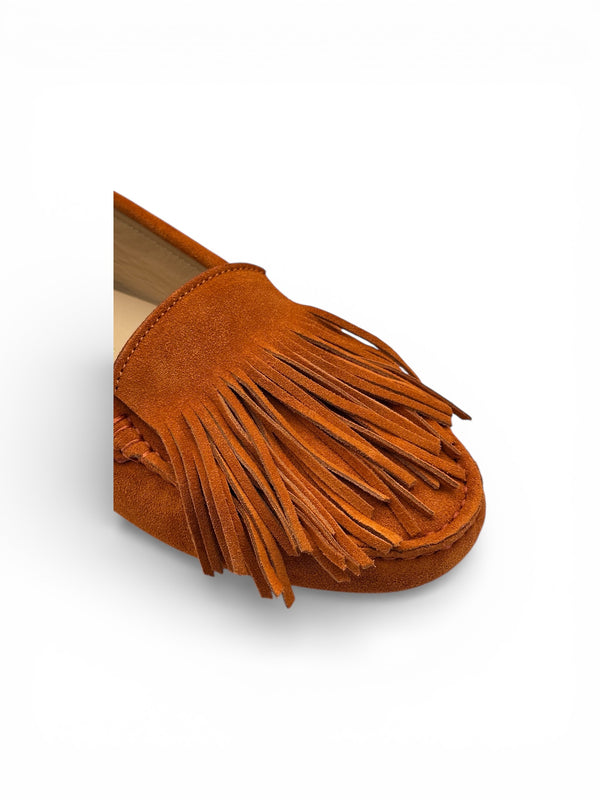 ANAIS frange velour arancio