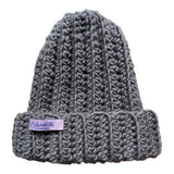 BERRETTO fluffy monocolore grigio