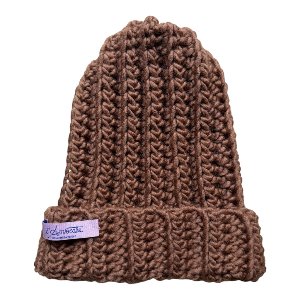BERRETTO fluffy monocolore nocciola