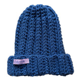 BERRETTO fluffy monocolore oceano