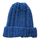 BERRETTO fluffy monocolore oceano