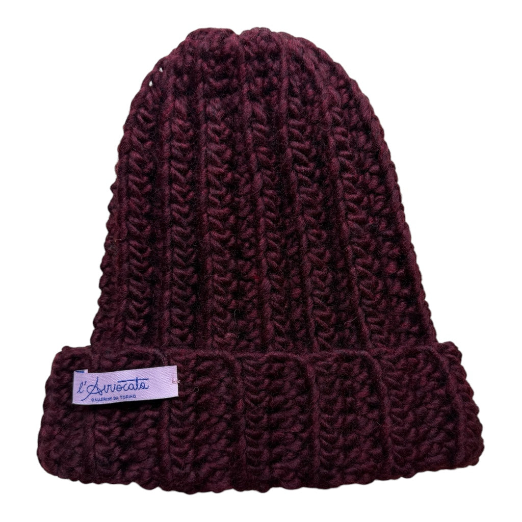 BERRETTO fluffy monocolore amarone