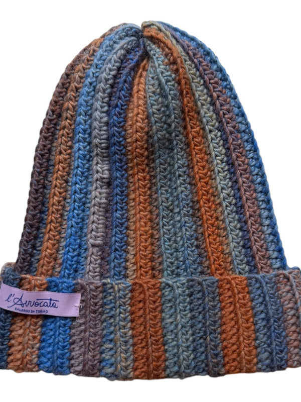 BERRETTO a righe dall’azzurro all’arancio